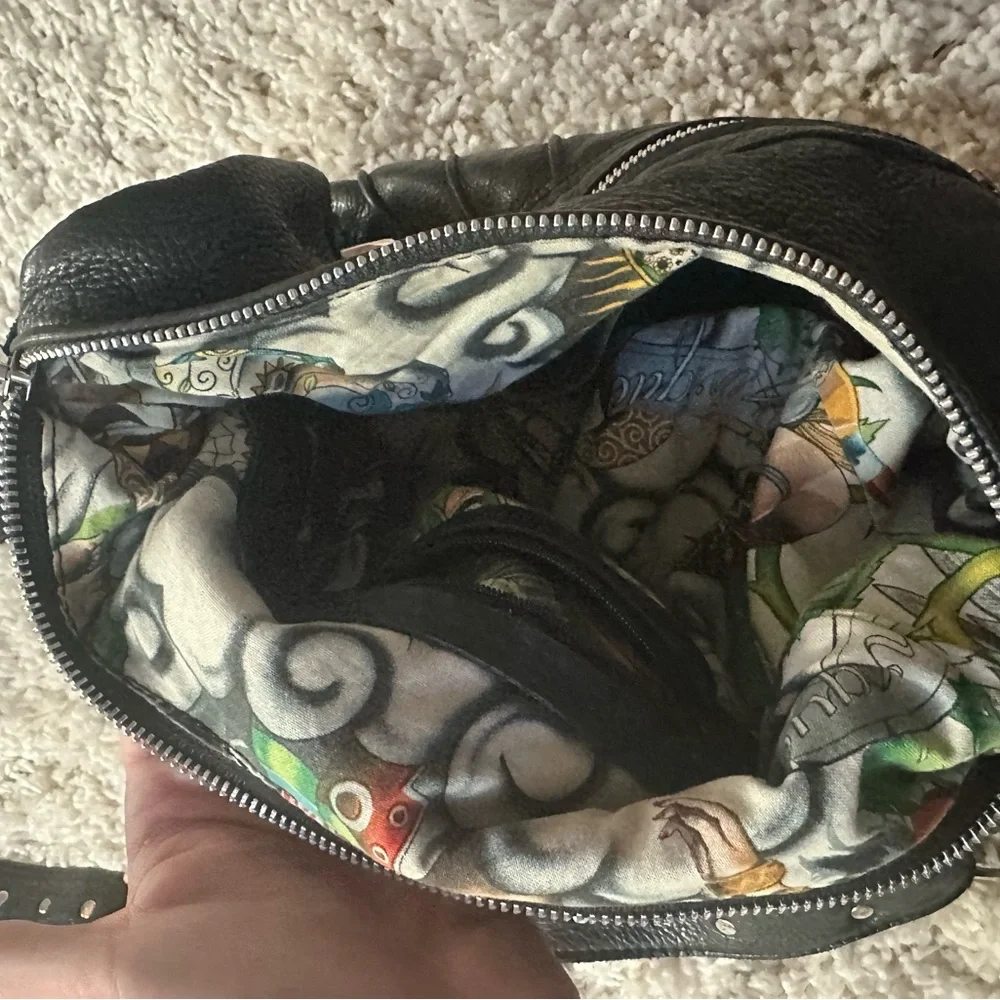 Faux leather black purse women’s tote over the shoulder big wallet hand …